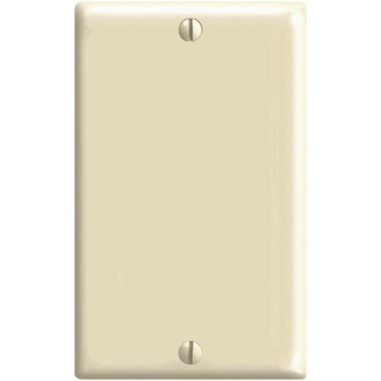 Leviton 1-Gang Mid-Way Thermoplastic Nylon Blank Wall Plate, Ivory