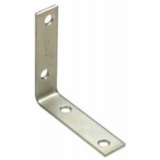National Catalog V115 3 In. x 3/4 In. Zinc Steel Corner Brace (4-Count)