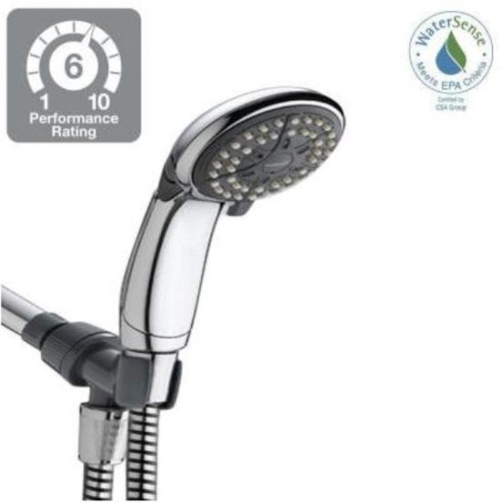 Waterpik EcoFlow 3-Spray 1.6 GPM Handheld Shower, Chrome