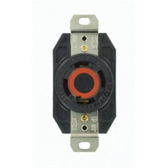Leviton 30A 125V/250V Black Industrial Grade L14-30R Locking Outlet Receptacle