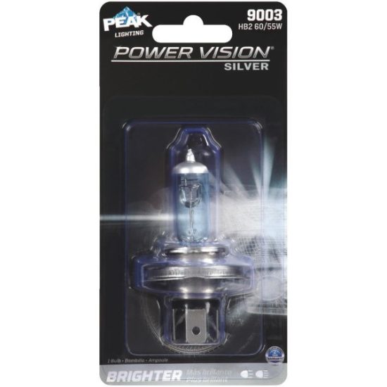 PEAK Power Vision Silver 9003 HB2 12.8V Halogen Automotive Bulb