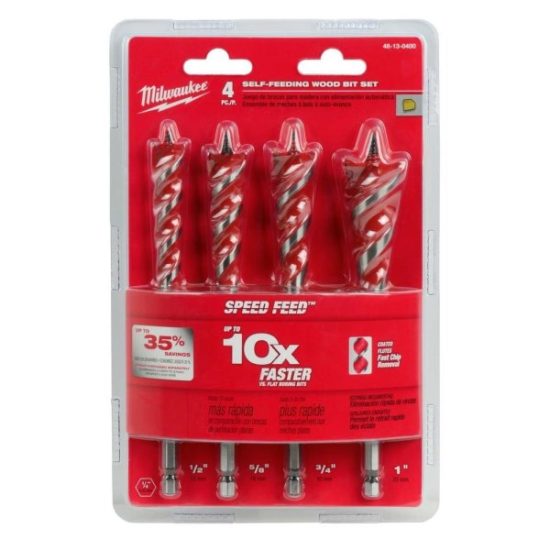 Milwaukee SPEED FEED 4-Piece Auger Bit Set