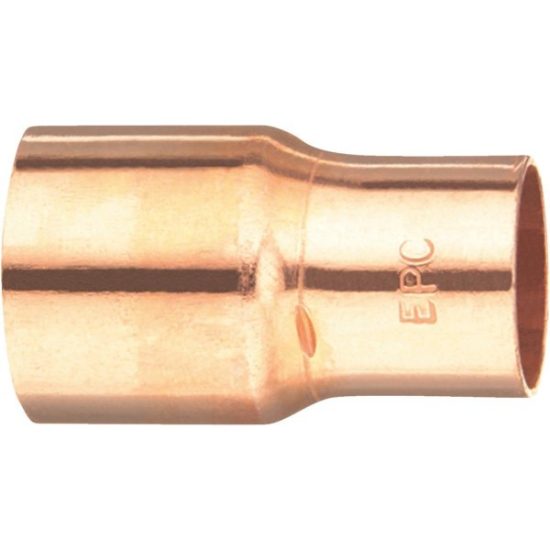 NIBCO 1-1/2 In. x 1-1/4 In. Reducing Copper Coupling with Stop