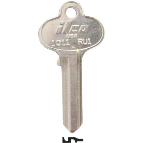 ILCO Russwin Nickel Plated File Cabinet Key, RU1/1011 (10-Pack)