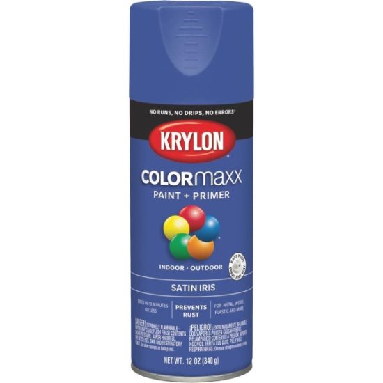 Krylon Colormaxx Satin Spray Paint & Primer, Iris