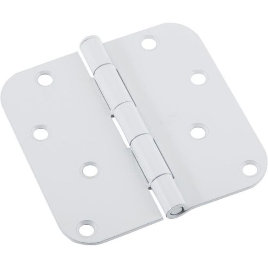 National 4 In. x 5/8 In. Radius White Door Hinge