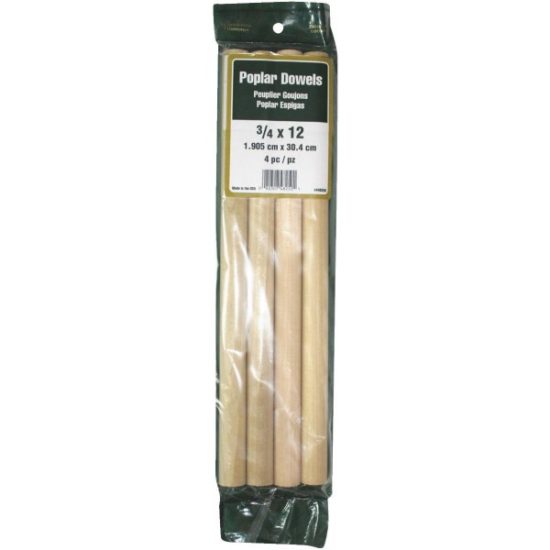 Madison Mill 3/4 In. x 12 In. Poplar Dowel Rod (4 Pieces)
