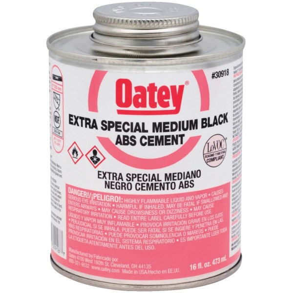 Oatey 16 Oz. Medium Bodied Black Extra Special ABS Cement