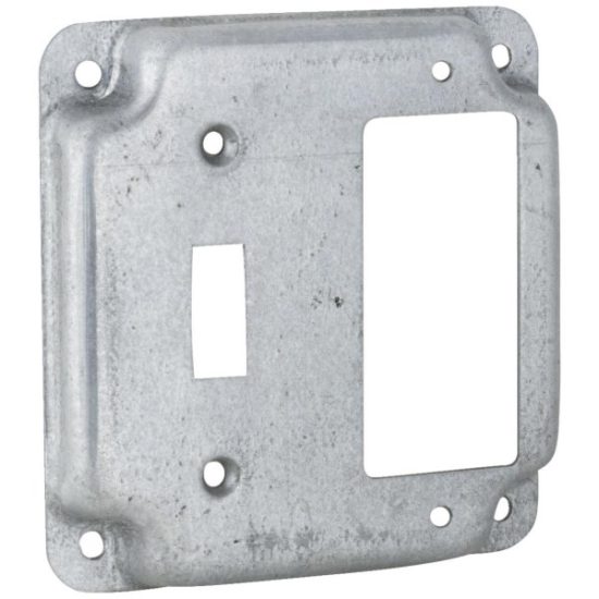 Raco GFI Outlet and Toggle Switch 4 In. x 4 In. Square Device Cover