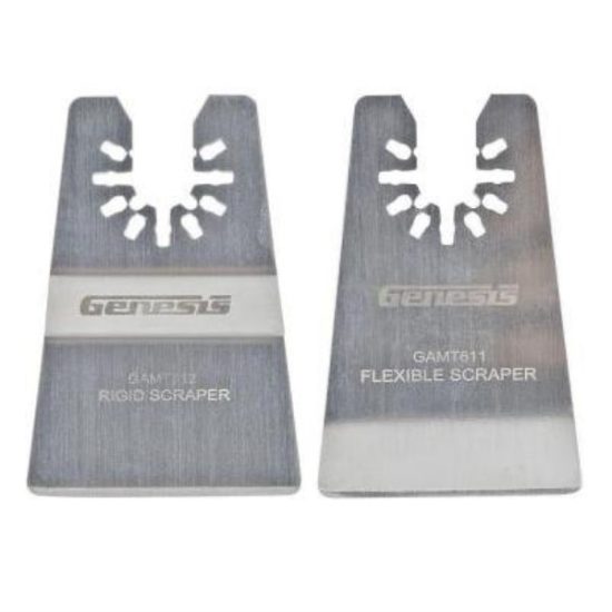 Genesis 2 In. Stainless Steel Rigid & Flexible Scraper Oscillating Blade (2-Pack)